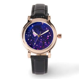 Celestial Woman Goddess Moon Stars Sky Armbanduhr