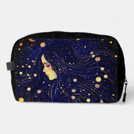 Celestial Woman Goddess Moon Stars Sky Toiletteett Waschbeutel