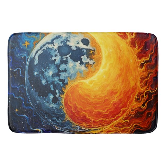 Celestial Yin Yang Art Badematte (Vorderseite)