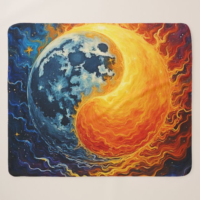 Celestial Yin Yang Art Sherpadecke (Vorderseite (Horizontal))