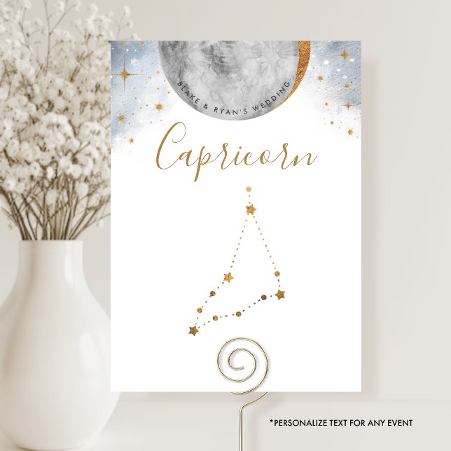 Celestiale Tischnummer, Capricornkonstellation (Von Creator hochgeladen)