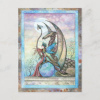 Celestis Compainions Fairy and Dragon Postcard