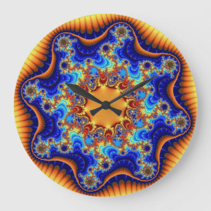 Celestische Fractalskop große Rundmauer-Uhr Große Wanduhr