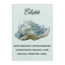 Celestite Crystal Information Wall Deco