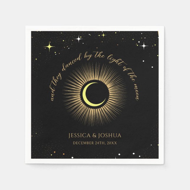Celestizio Zitat Star Dust Mystical Wedding Serviette (Vorderseite)