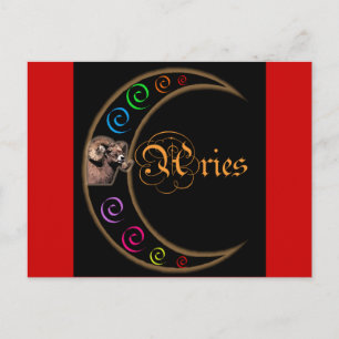 Celestrial Moon Aries Postkarte
