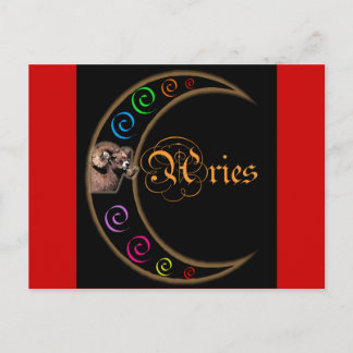 Celestrial Moon Aries Postkarte