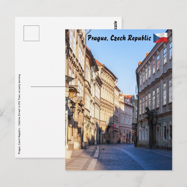 Celetna Straße in der Altstadt von Prag Postkarte (Vorne/Hinten)
