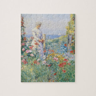 Celia Thaxter in ihrem Garten von Childe Hassam
