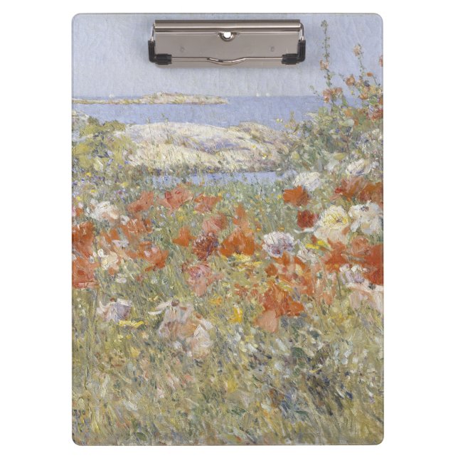 Celia Thaxter's Garden von Frederick Childe Hassam Klemmbrett (Vorderseite)