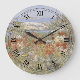 Celia Thaxter's Garten von Frederick Childe Hassam Große Wanduhr