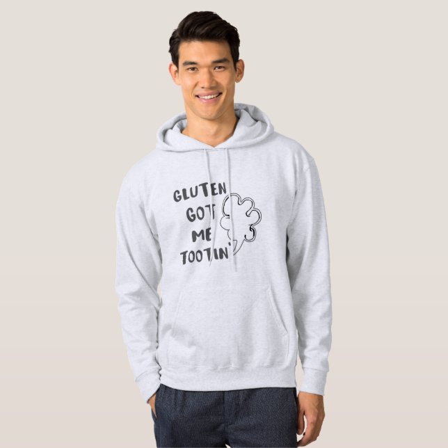 Celiac Awareness Gluten Got Me Tootin Hoodie (Vorne ganz)