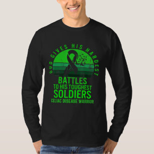 Celiac Disease Awareness Warrior Gott gibt am schw T-Shirt