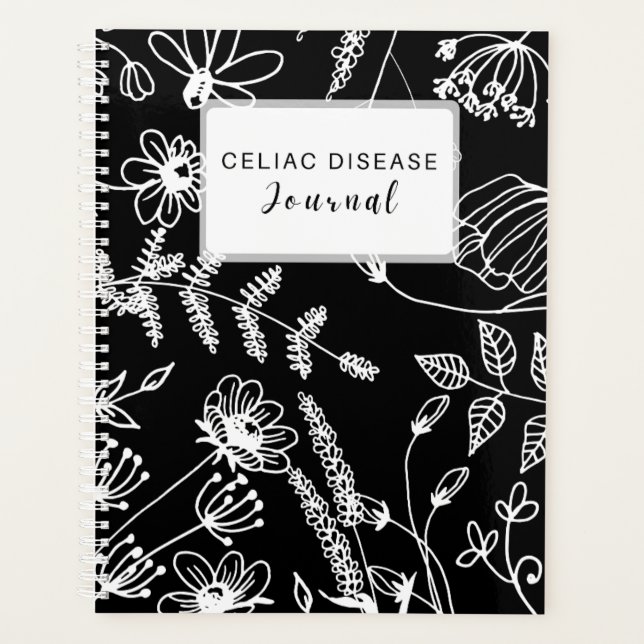 Celiac Disease Monthly Journal - Black & White (Devant)