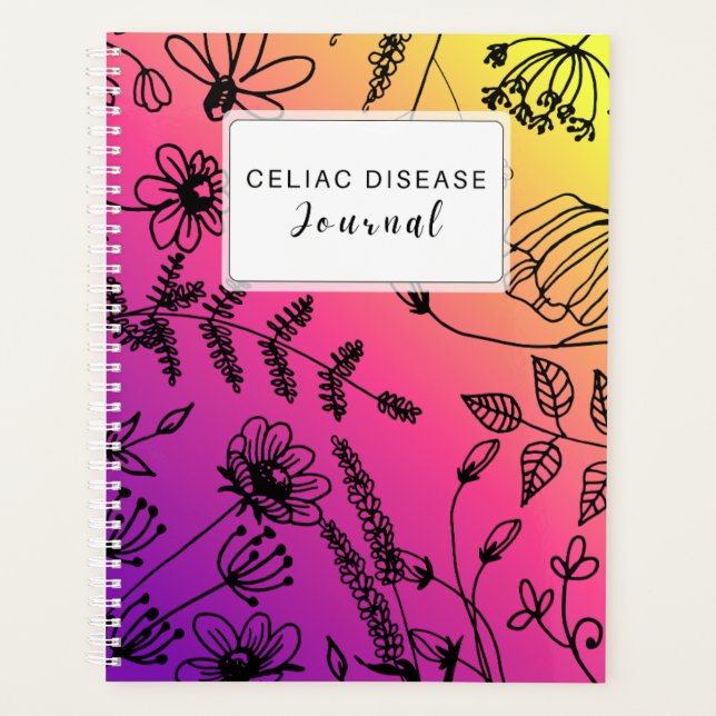 Celiac Disease Monthly Journal Purple Pink Yellow (Devant)