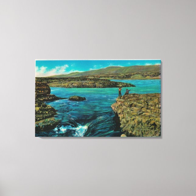 Celilo Falls an der Columbia River Leinwanddruck (Vorderseite)