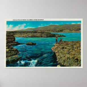 Celilo fällt auf den Columbia River Poster