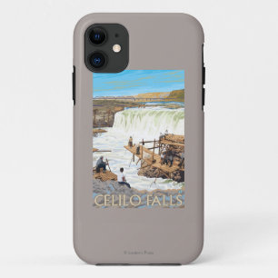 Celilo fällt, Vintages Reise-Plakat fischend Case-Mate iPhone Hülle