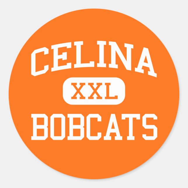 Celina - Bobcats - High School - Celina Texas Runder Aufkleber (Vorderseite)