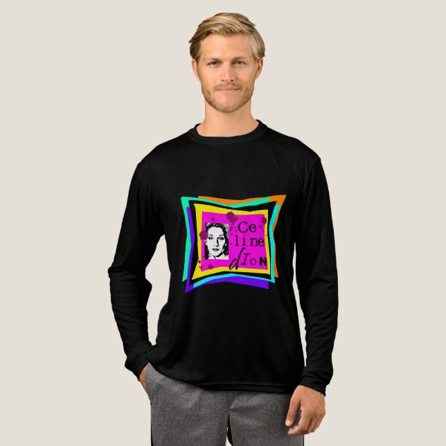 Celine Dion - Pop-Art Tri-Blend Shirt (Volle Vorderseite)