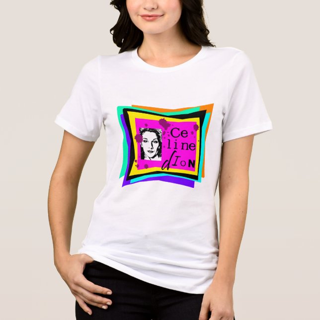 Celine Dion - Pop-Art Tri-Blend Shirt (Vorderseite)