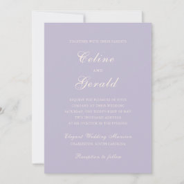 Celine Lilac Elegant Wedding Einladung