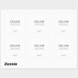 Celine Matte Sticker Square Label Stickers 3"x3"