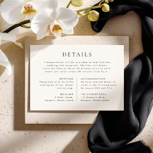 CELINE Minimalistische Hochzeitsdetails Beilagekar Einladung