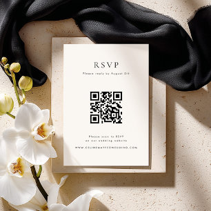 CELINE Minimalistische QR-Code-RSVP-Karte RSVP Karte