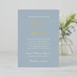 Celine Mute Blue Elegant Wedding Folieneinladung<br><div class="desc">Klassische Hochzeitseinladungen mit einem schlichten und zeitlosen Design mit elegantem Drehbuch und klassischen Serif-Schriftart.</div>