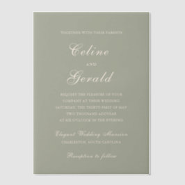 Celine Mute Green Elegant Wedding