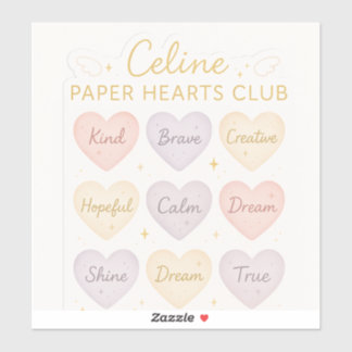 Celine Paper Hearts Club – Autocollant Mini Cœur d