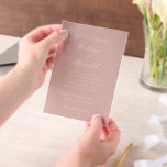 Celine Pink Elegant Wedding<br><div class="desc">Klassische Hochzeitseinladungen mit einem schlichten und zeitlosen Design mit elegantem Drehbuch und klassischen Serif-Schriftart.</div>