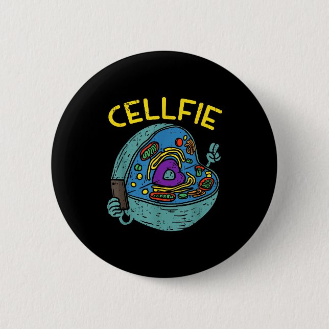 Cell Fie Funny Science Biology Teacher  Button (Vorderseite)