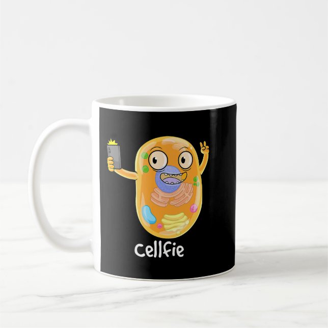 Cell Fie Funny Science Biology Teacher Pun Chemist Kaffeetasse (Links)