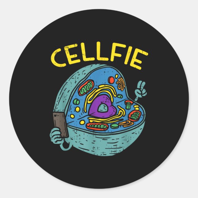 Cell Fie Funny Science Biology Teacher  Runder Aufkleber (Vorderseite)