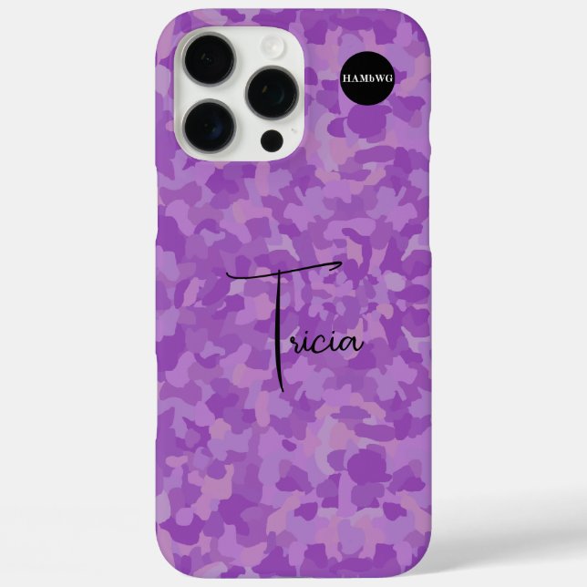 Cell Phone Case Purple Camouflage HAMbyWG (Rückseite)