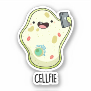 Cellfie Funny Biology Selfie Pun Aufkleber