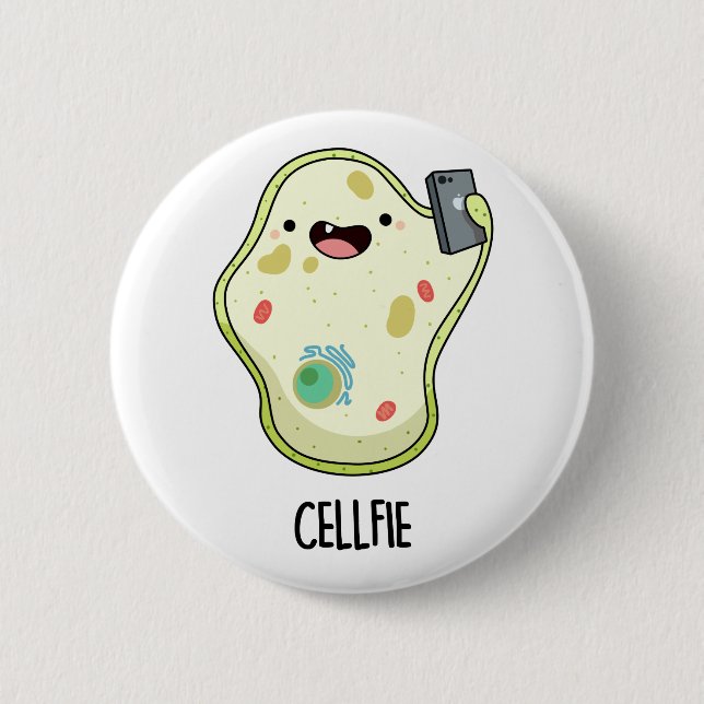 Cellfie Funny Biology Selfie Pun Button (Vorderseite)