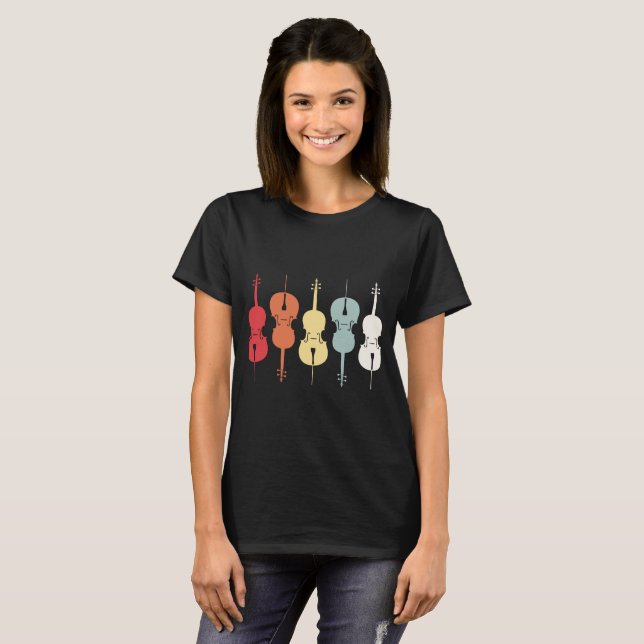 Cellist Cello Instrument T-Shirt (Vorne ganz)
