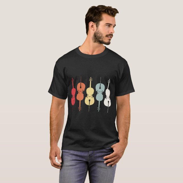 Cellist Cello Instrument T-Shirt (Vorne ganz)