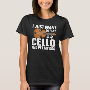 Cellist Cello Player Haustier Mein Hund T-Shirt