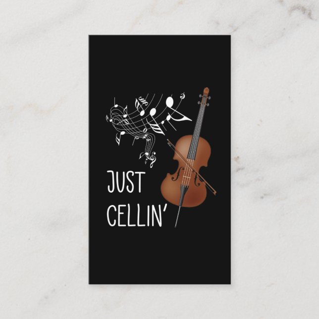 Cellist Cello String Instrument Cellist Spaß violo Visitenkarte (Vorderseite)