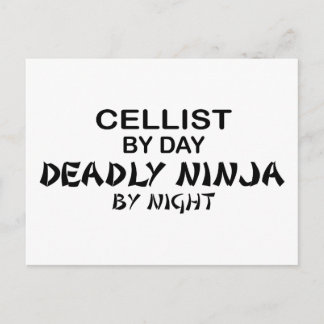 Cellist Deadly Ninja by Night Postkarte