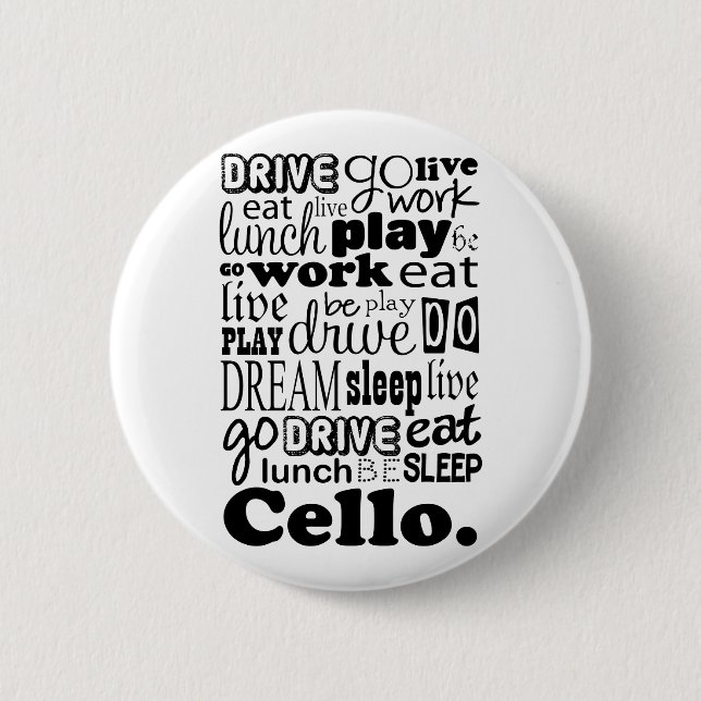 Cellist-Geschenk-Cello-Spieler Button (Vorderseite)