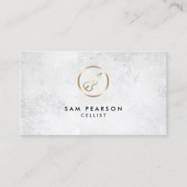 Cellist Gold Cello Icon Business Card Visitenkarte