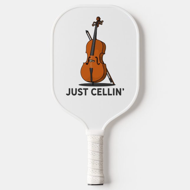 Cellist Just Cellin Fiddle Player Pickleball Schläger (Vorderseite)