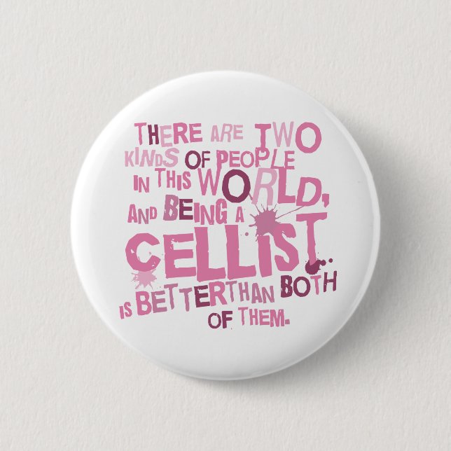Cellist-(lustiges) Geschenk Button (Vorderseite)