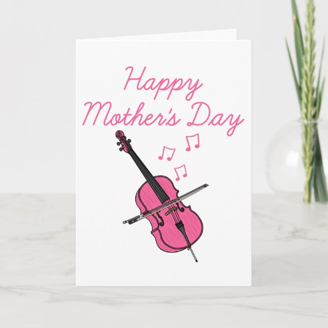 Cellist Musician Cello Mother Dankeskarte (Vorderseite)