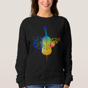 Cellist Musiknotens Musical Instrument Cello Playa Sweatshirt